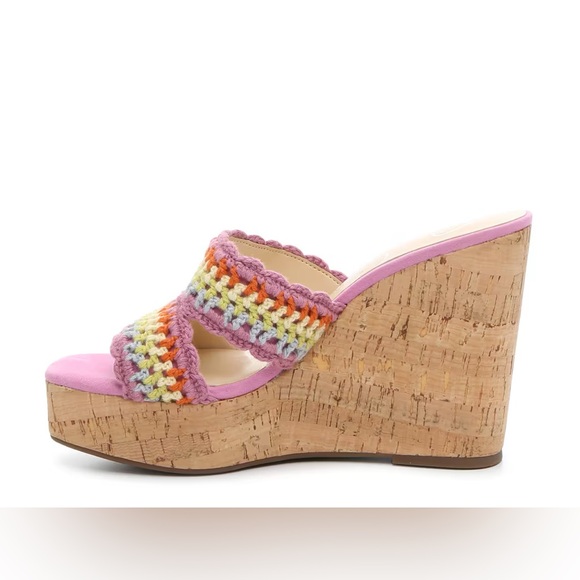 Jessica Simpson Crochet Wedge Sandal, 9.5 - Picture 3 of 8